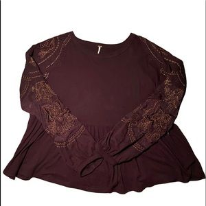 Free People Maroon Sweater